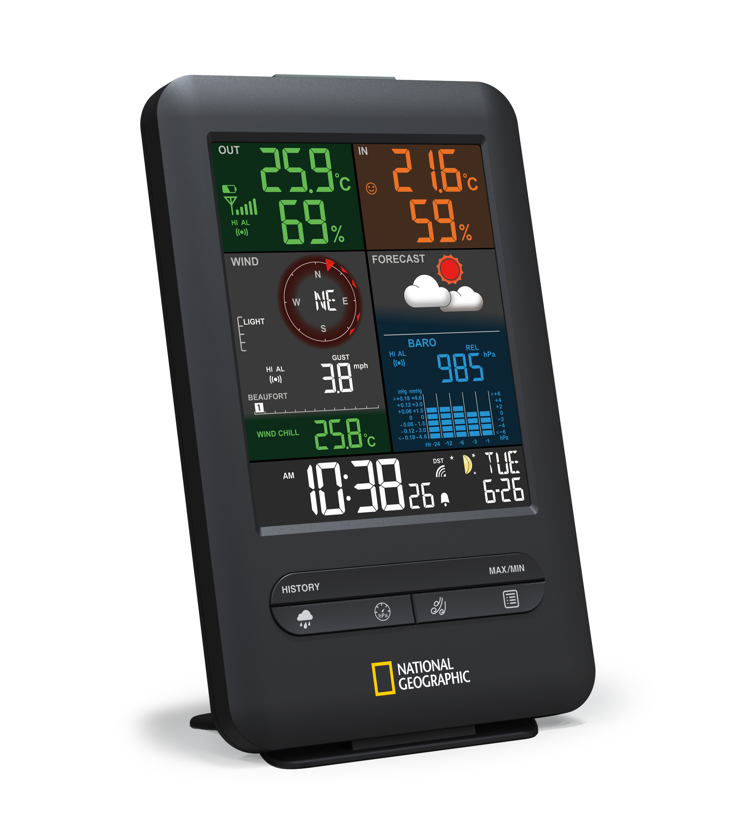 NATIONAL GEOGRAPHIC 256-Colour and RC Weather Station 5-in-1