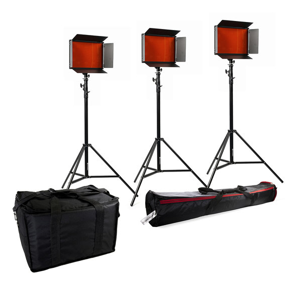 BRESSER LED SH-600 LED continuous light set (3x LED und 3x tripod)