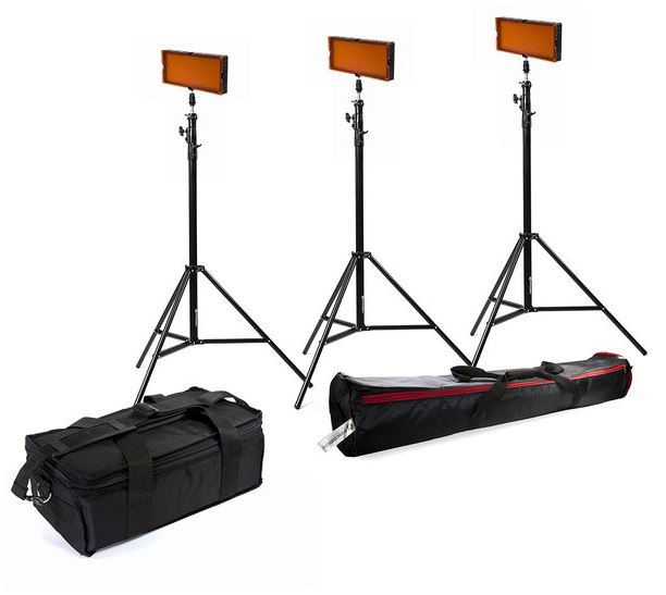 BRESSER SL-360 LED continuous light set (3x LED and 3x tripods)