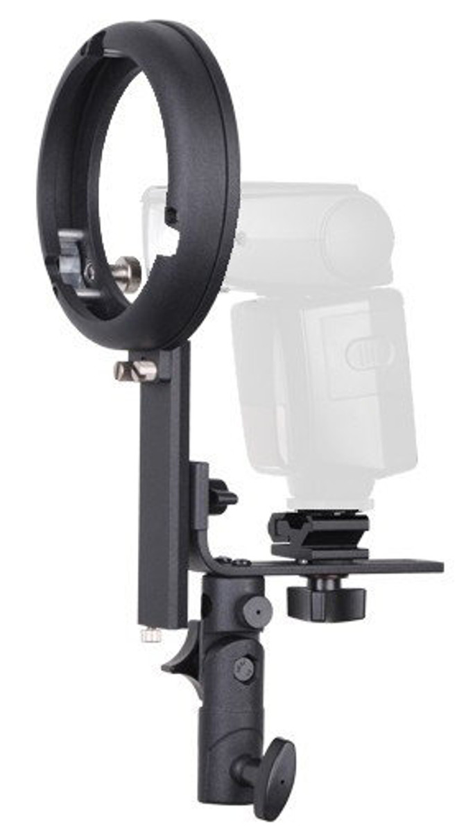 BRESSER BR-TL15 Camera Flash Bracket with S-Bayonet Accessory Adapter