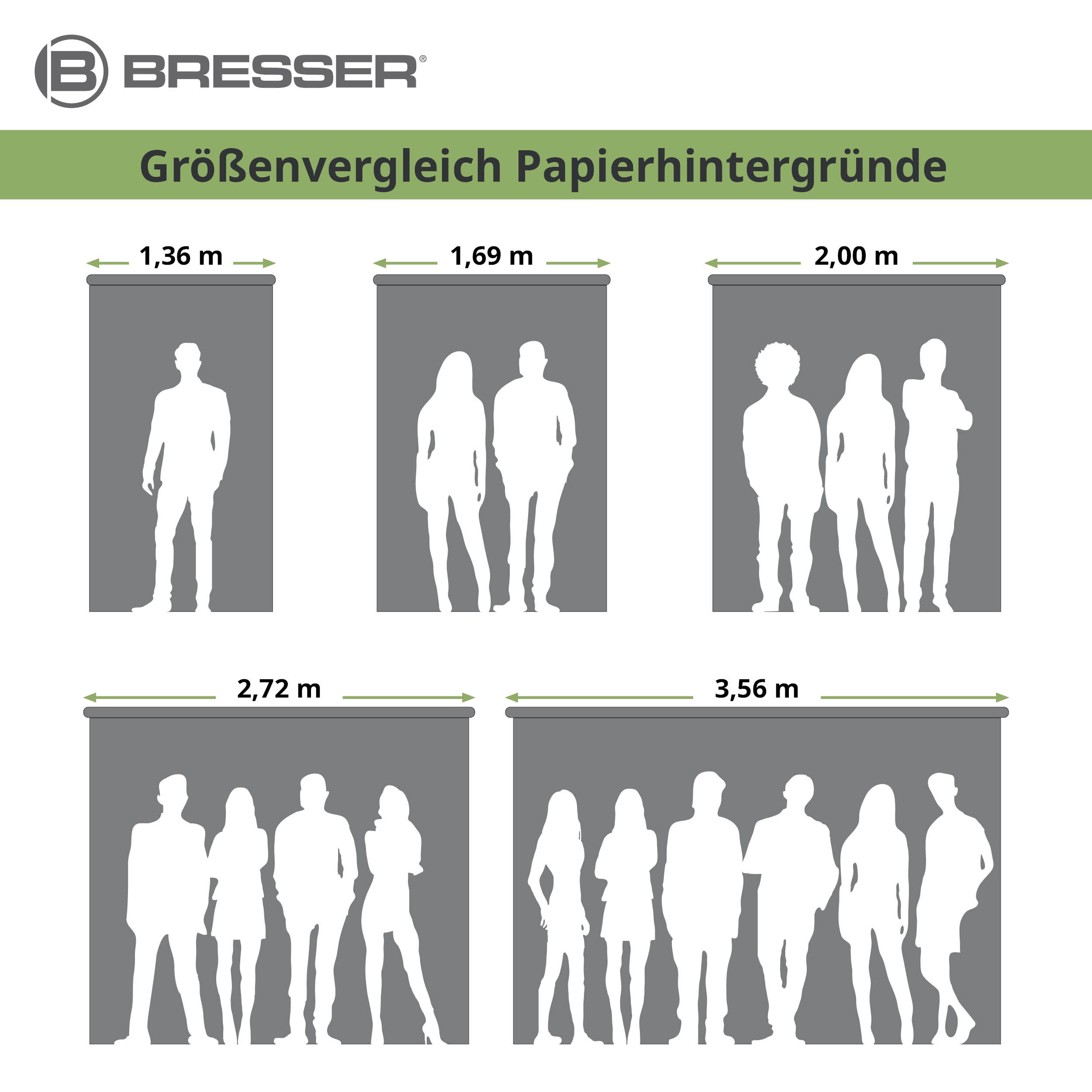 Tło fotograficzne kartonowe BRESSER SBP18 2×11m niebieskie