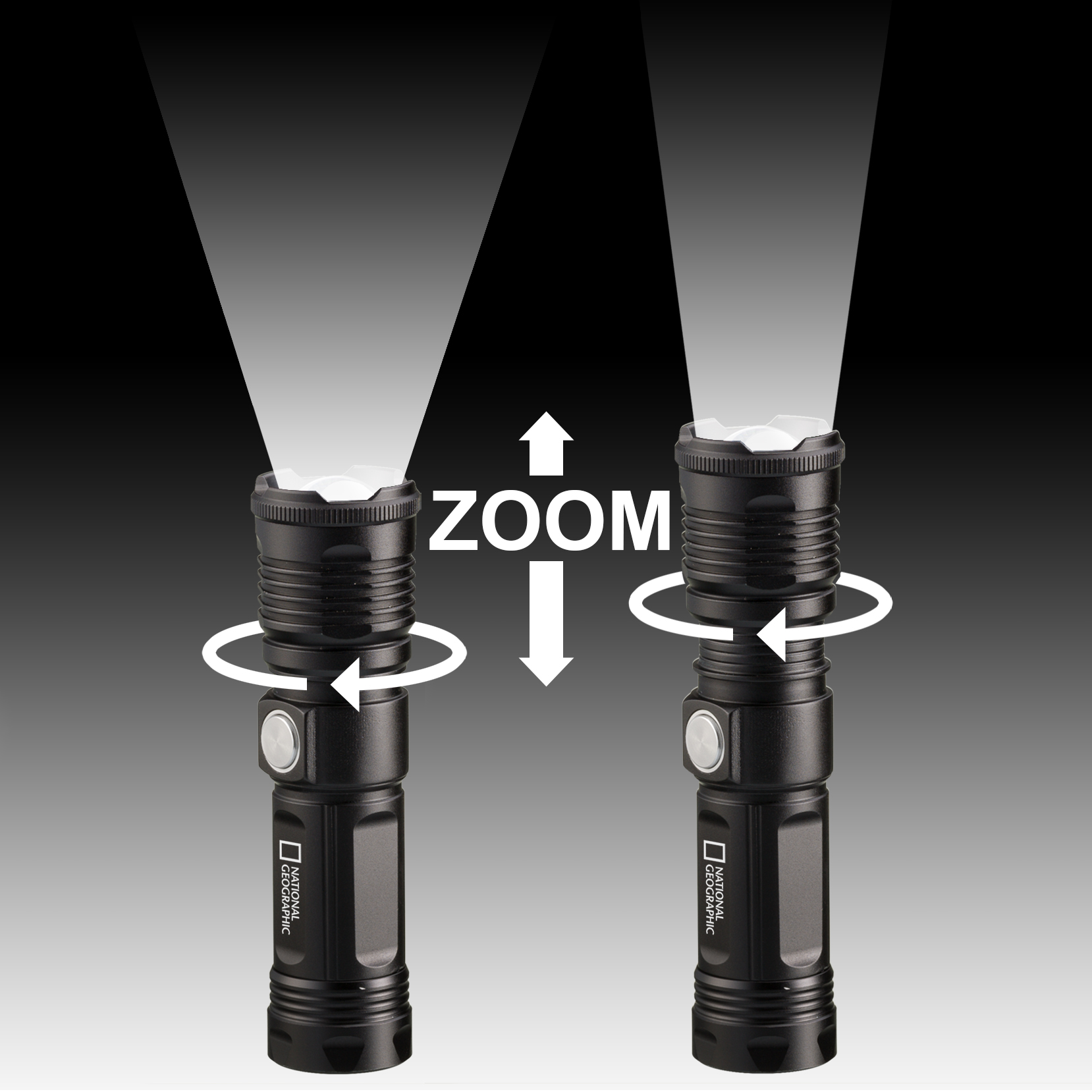 Latarka LED z zoomem 1000 lm NATIONAL GEOGRAPHIC ILUMINOS