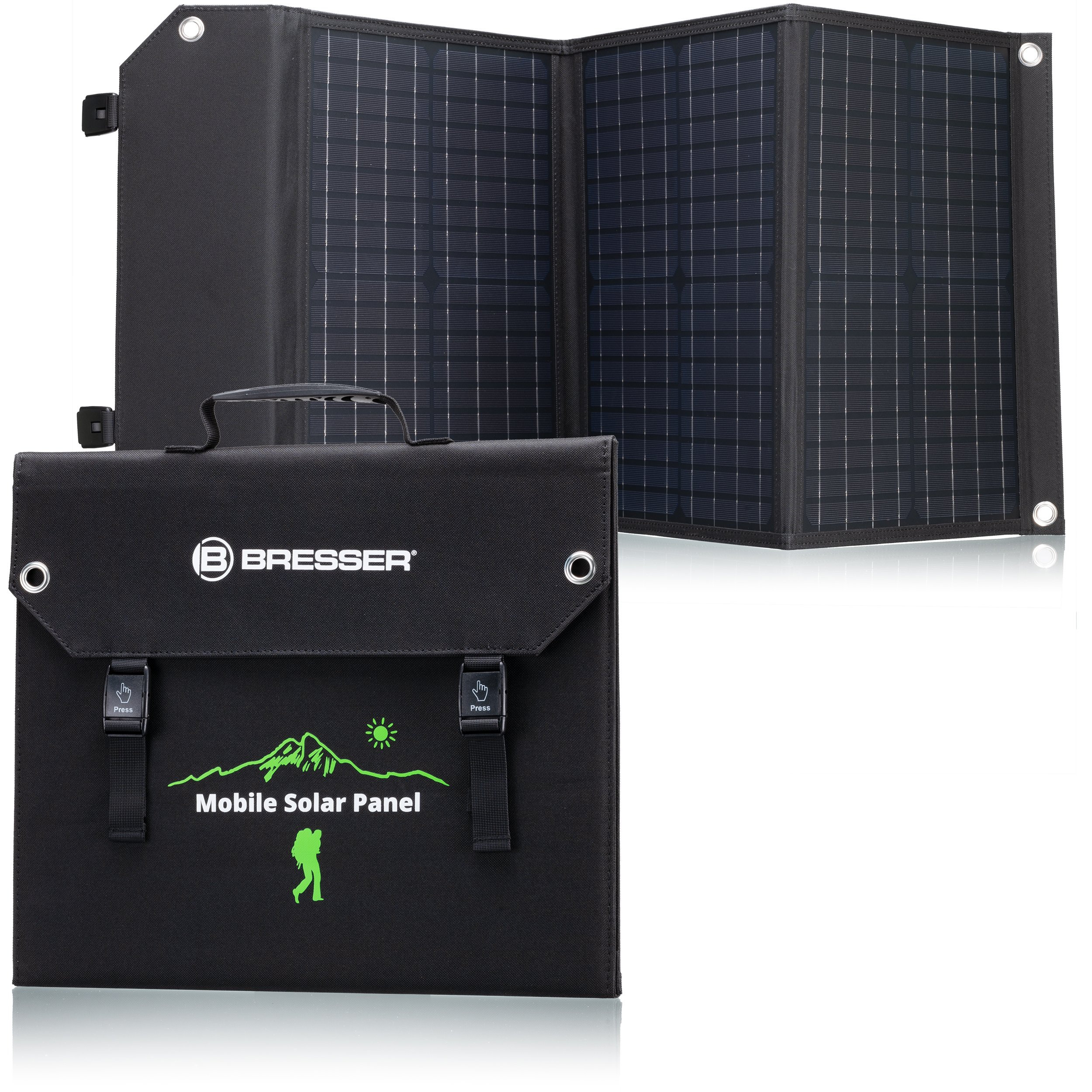 BRESSER Set Portable Power Supply 100W + Solar Panel 40W