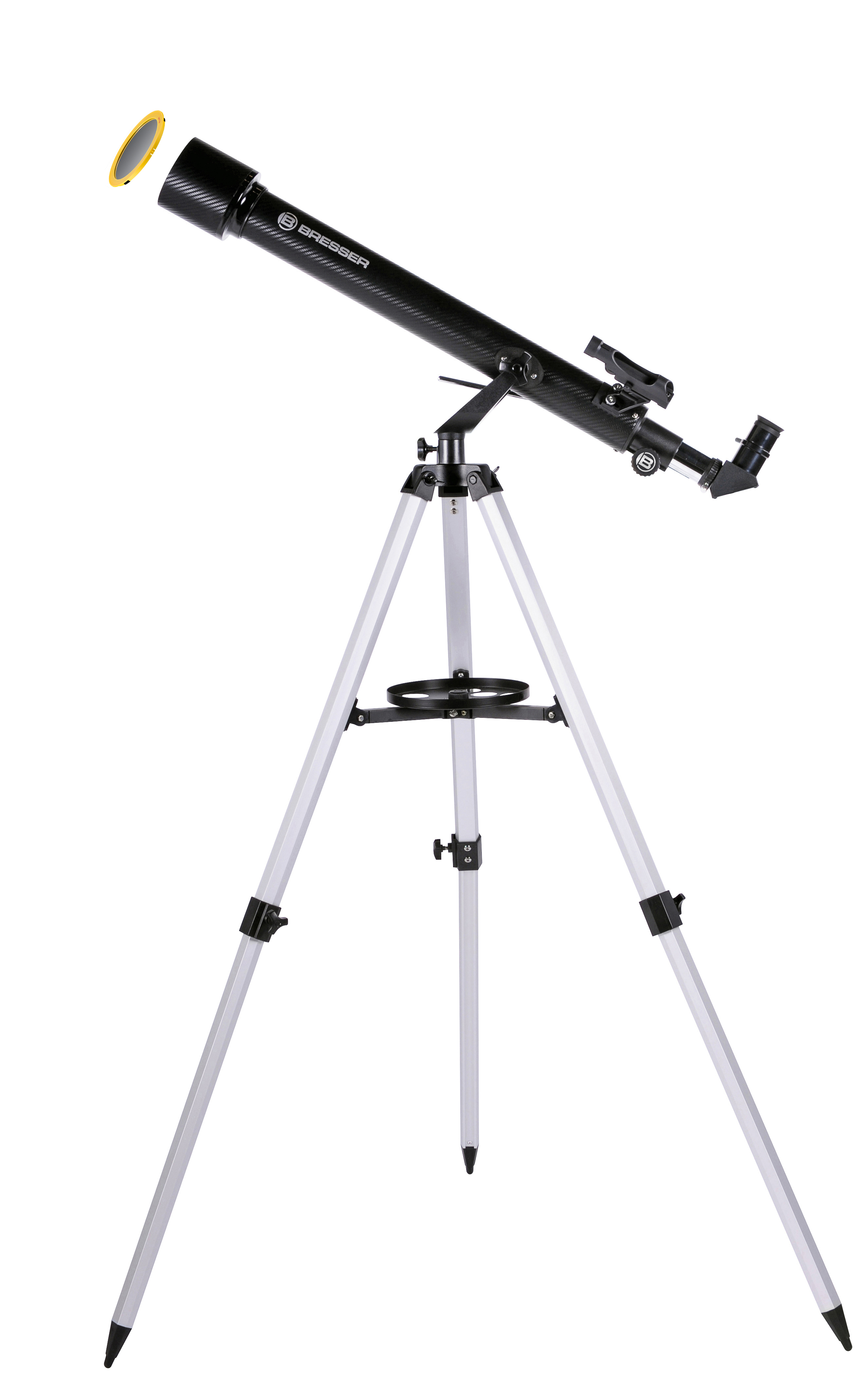 BRESSER Arcturus 60/700 AZ - Refractor Telescope with Smartphone Adapter & Solar Filter