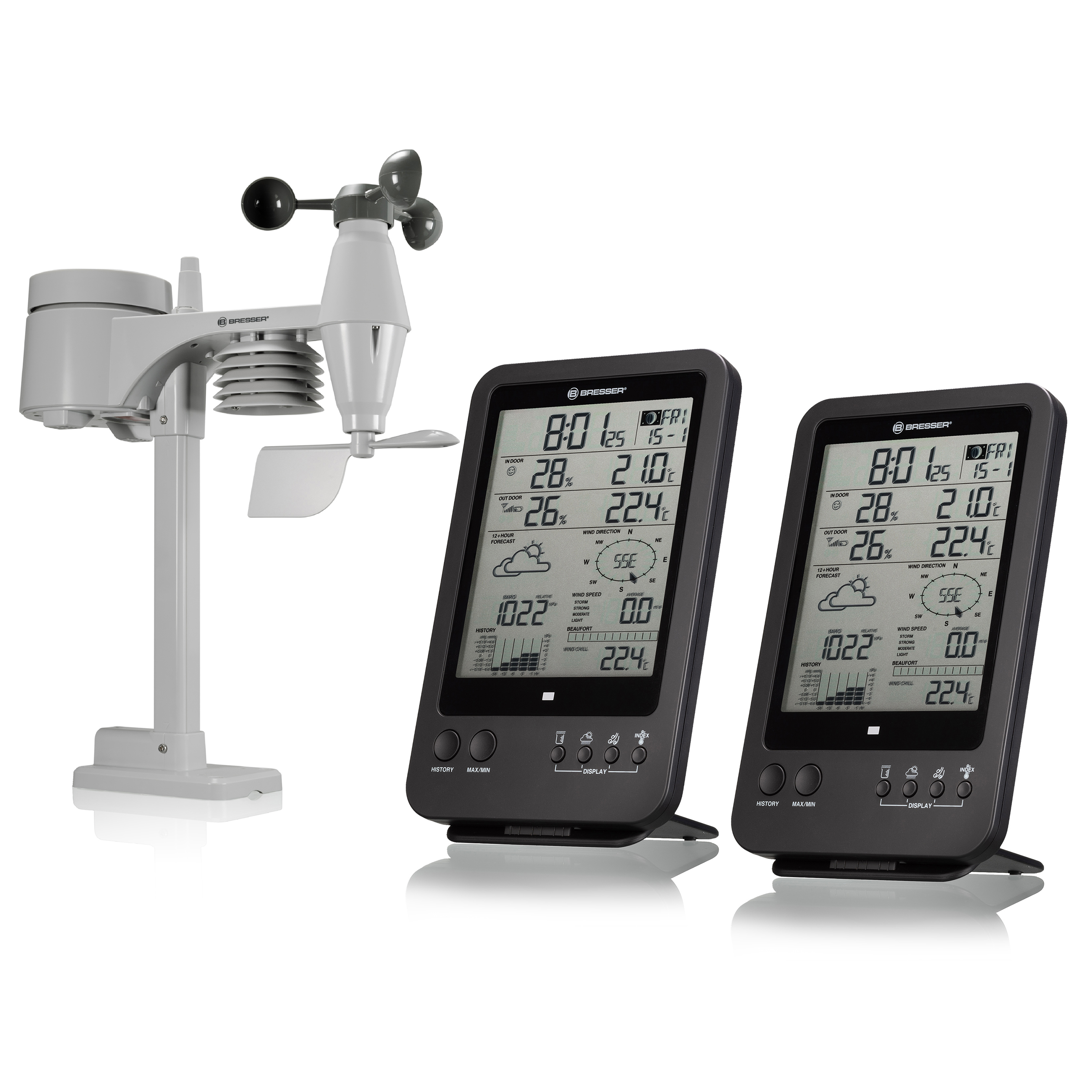 BRESSER 5-in-1 Weather Station with Additional Base Station