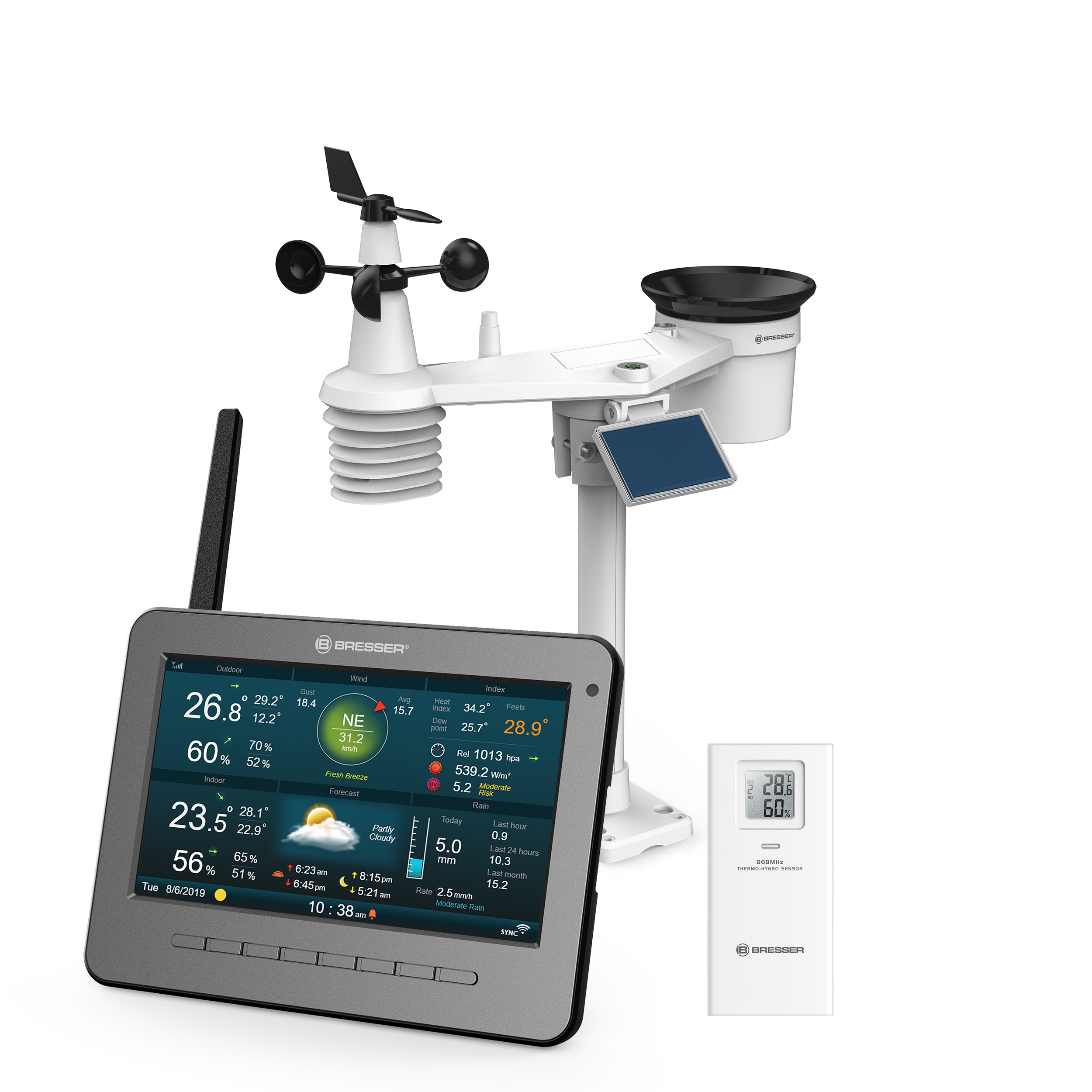 BRESSER Wi-Fi HD TFT Professional Weather Station with 7-in-1 Sensor