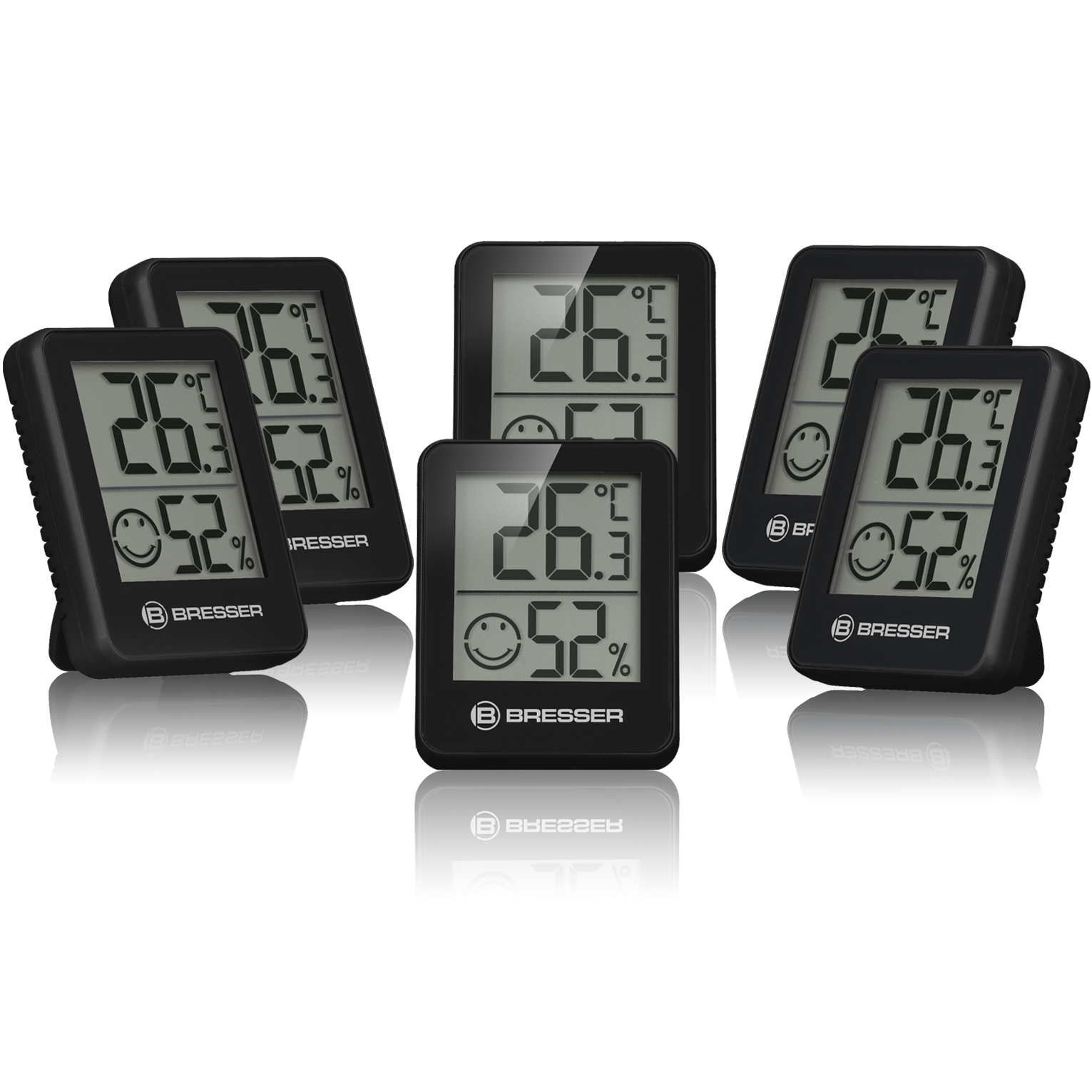 BRESSER ClimaTemp Hygro Indicator 6 piece set Thermo-/Hygrometer (Refurbished)