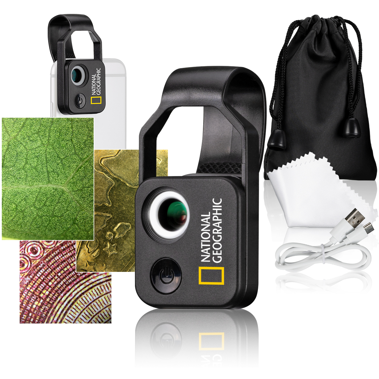 NATIONAL GEOGRAPHIC 200x Mobile Microscope with CPL 