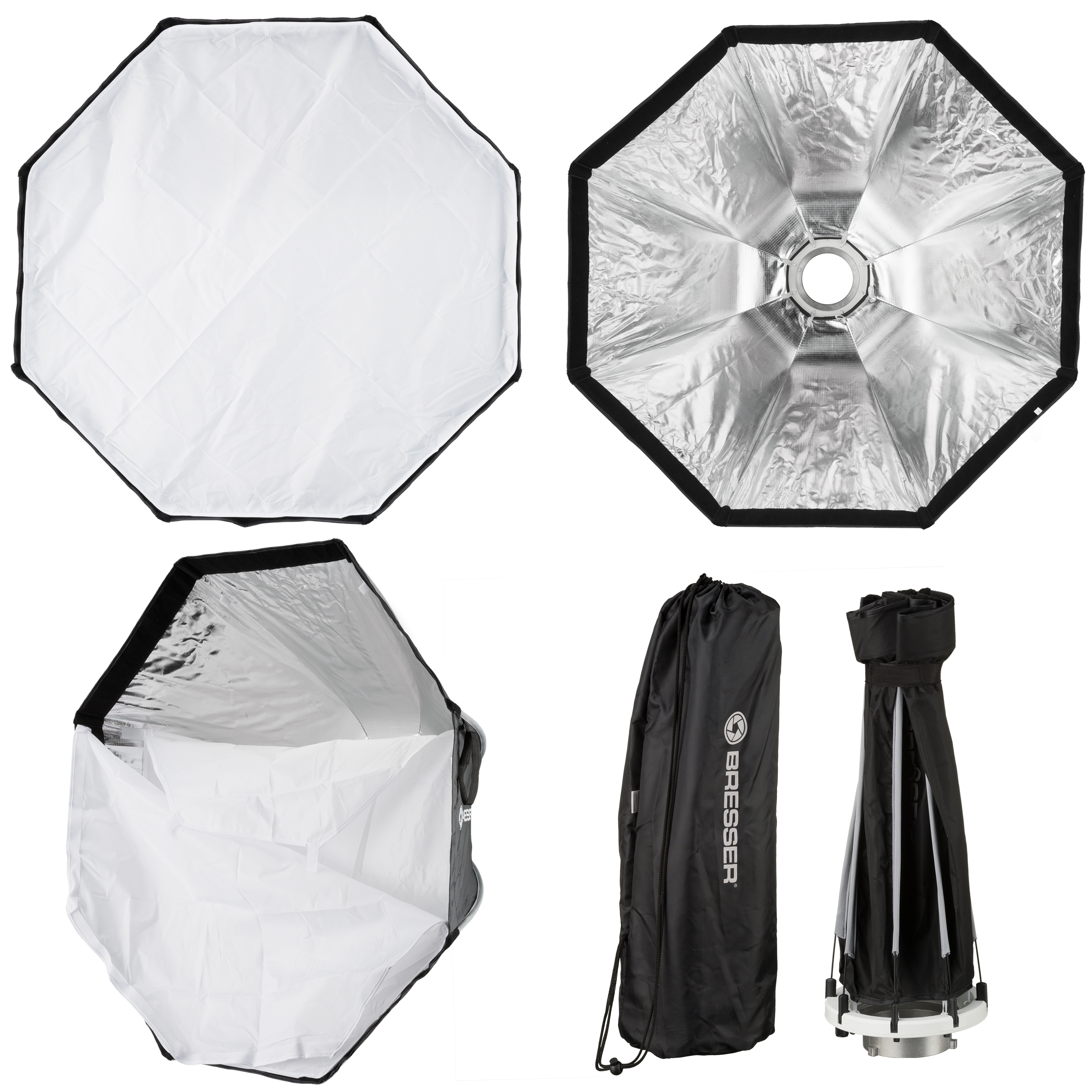 BRESSER Super Quick easy-open Octabox, 90 cm for Speedlite Flashes