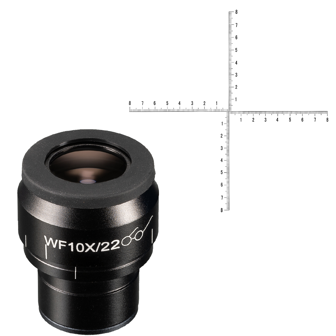 BRESSER WF 10x/22 Crosshair Micrometer Eyepiece for several Bresser Science Microscopes (30)