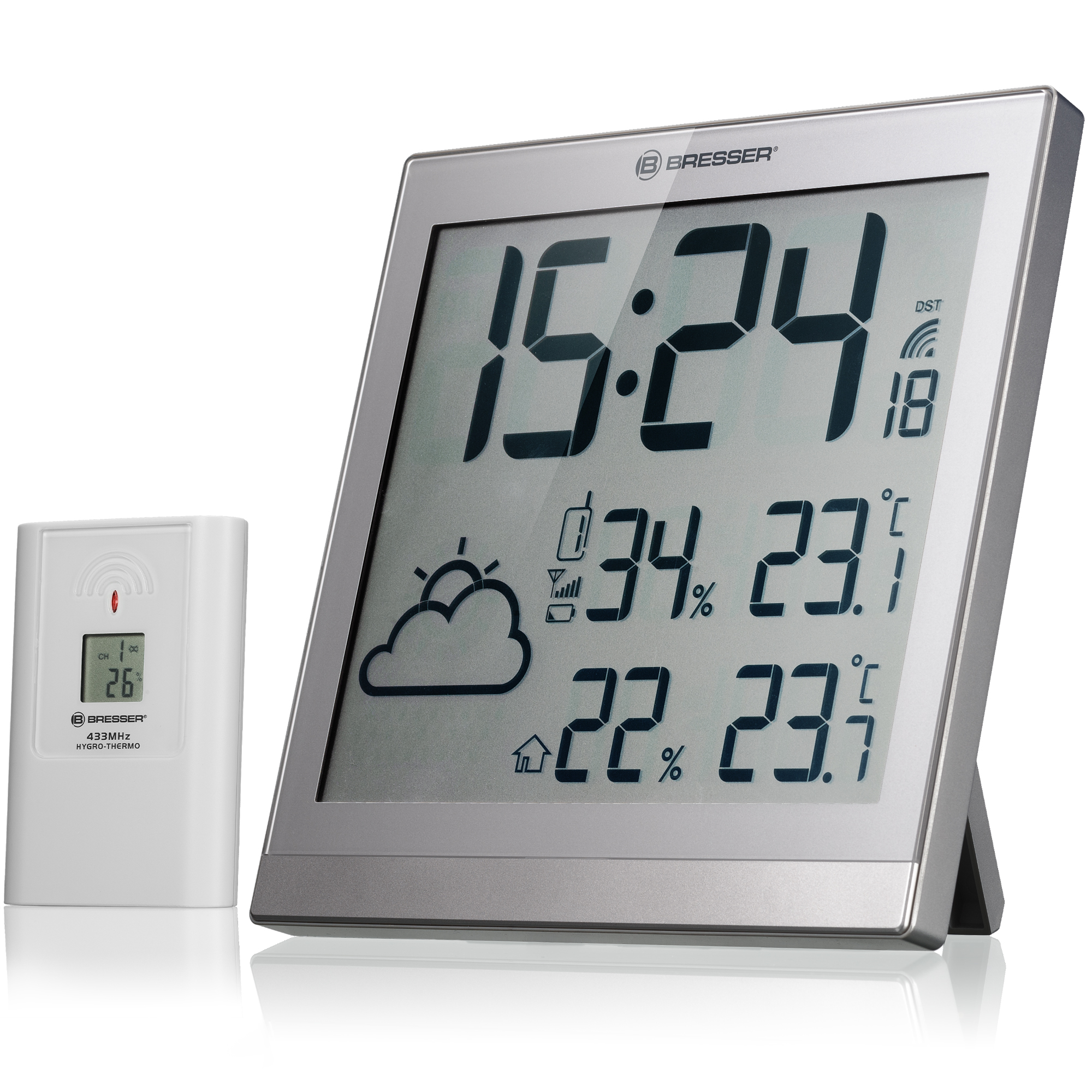 BRESSER ClimaTemp JC LCD Weather-Clock