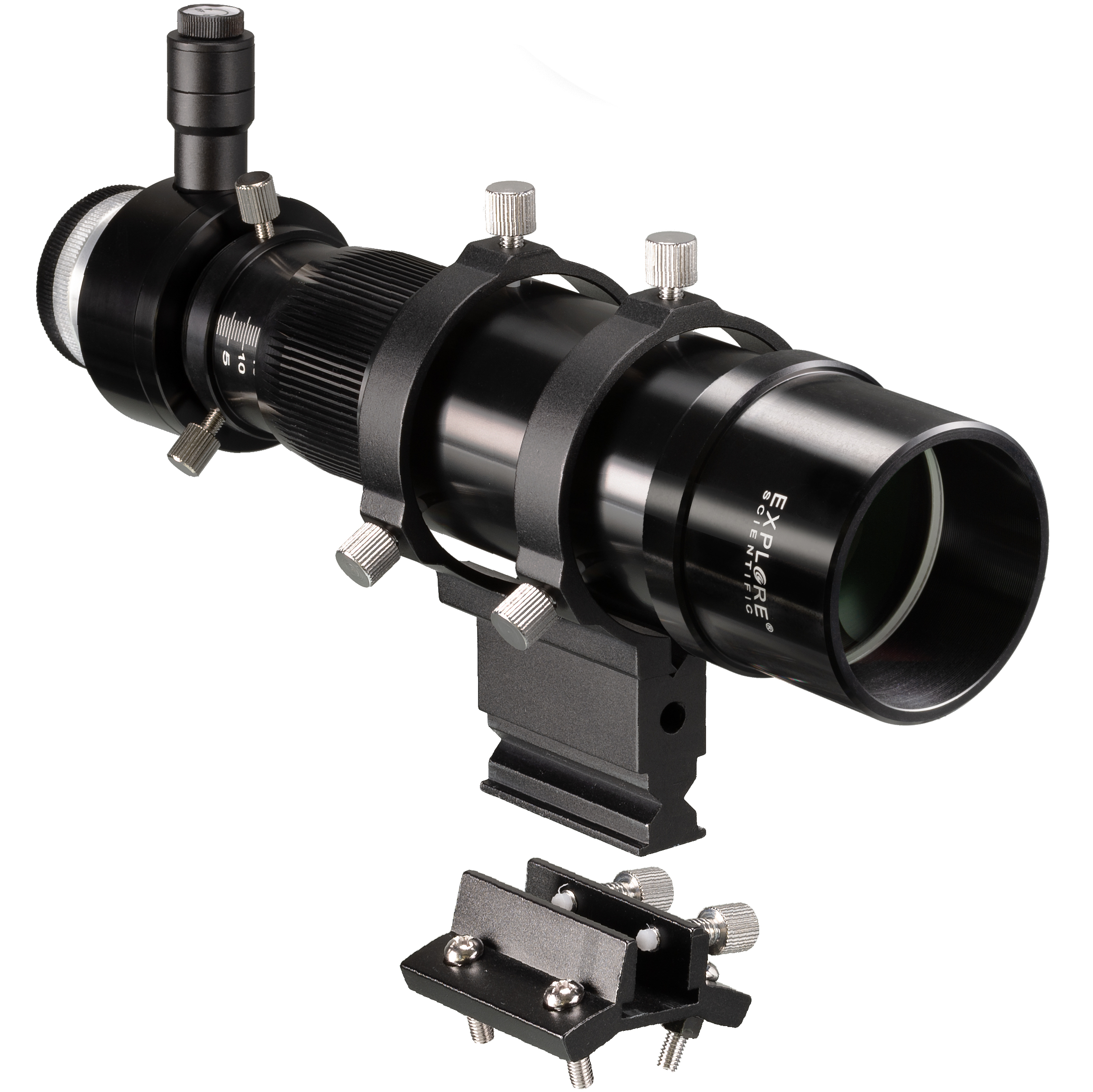 EXPLORE SCIENTIFIC 8x50 Finder and Guider Scope with Helical Focuser, 1.25inch and T2 connection