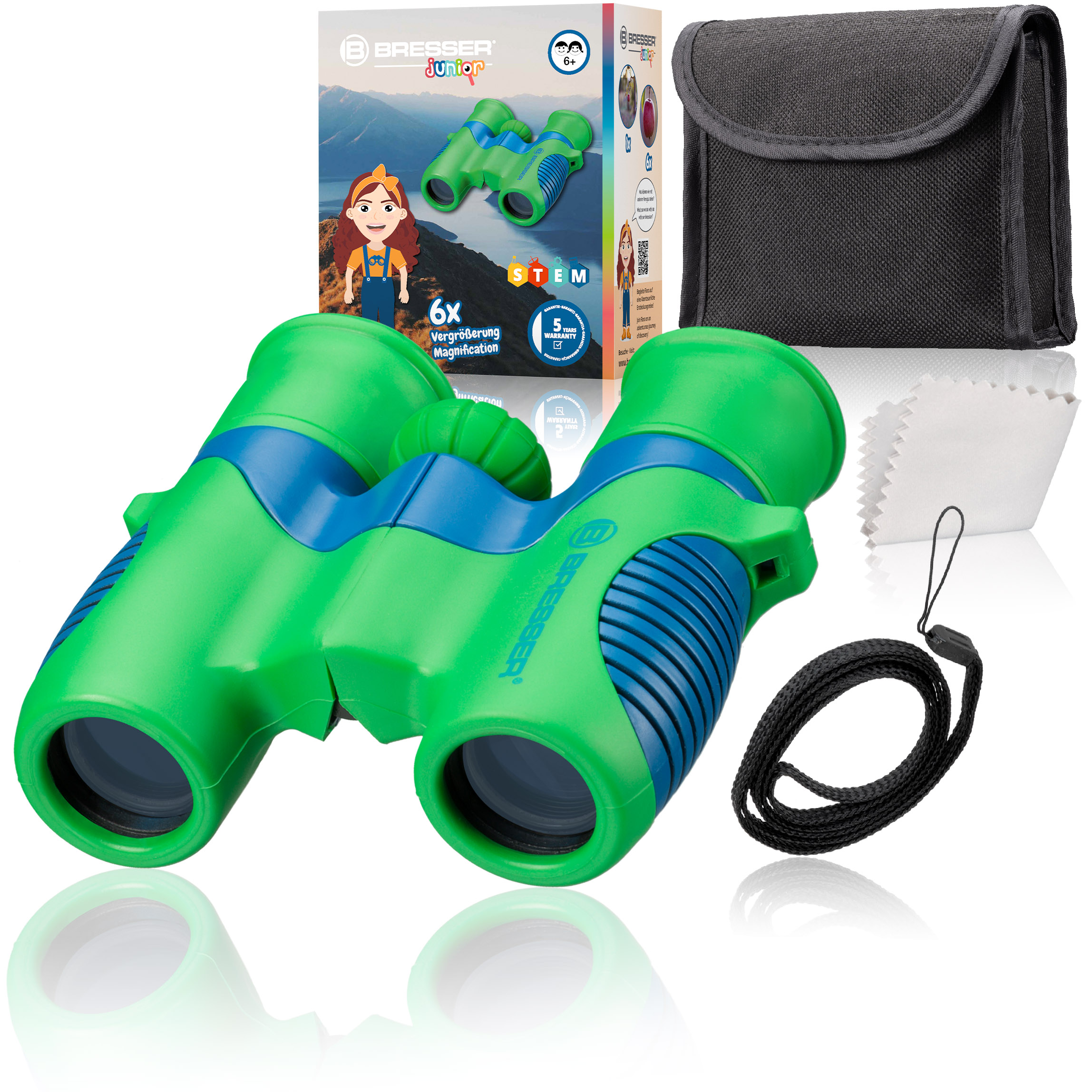 BRESSER JUNIOR 6x21 Binoculars for Kids