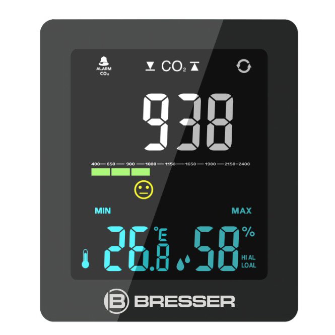 BRESSER CO² Air Quality Monitor Smile (Refurbished)