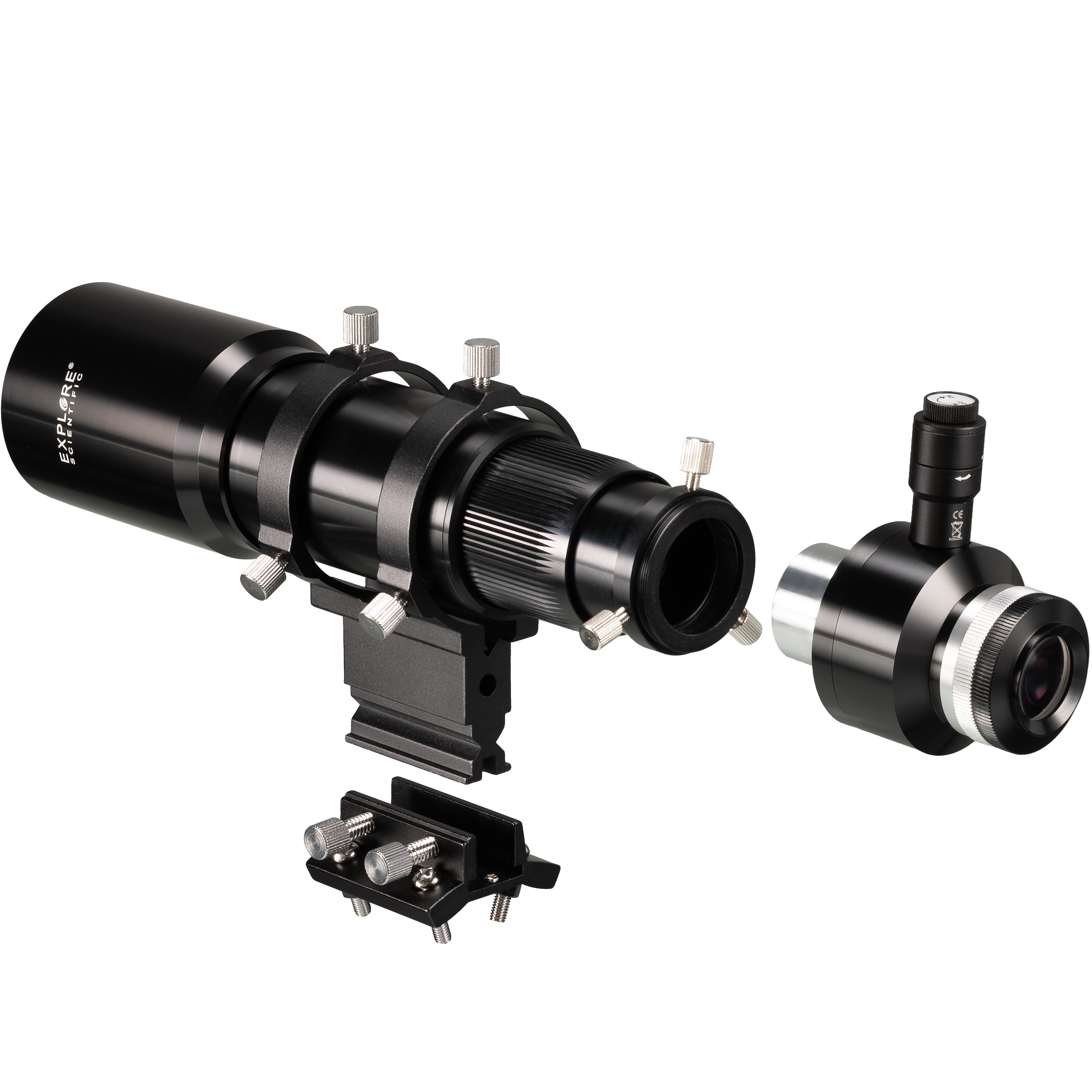 EXPLORE SCIENTIFIC 10x60 Finder and Guider Scope with Helical Focuser, 1.25inch and T2 connection