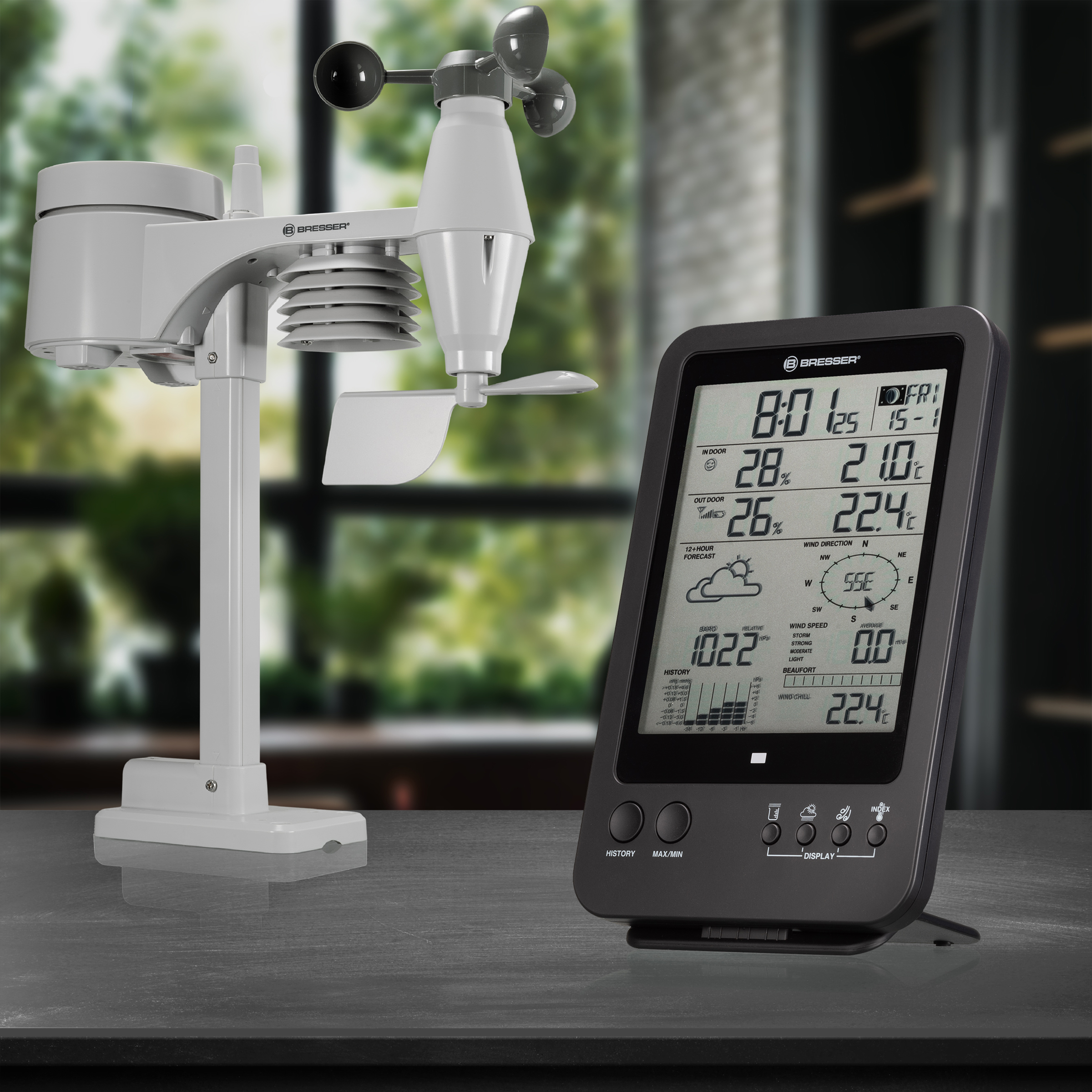 BRESSER 5-in-1 Weather Station with Additional Base Station