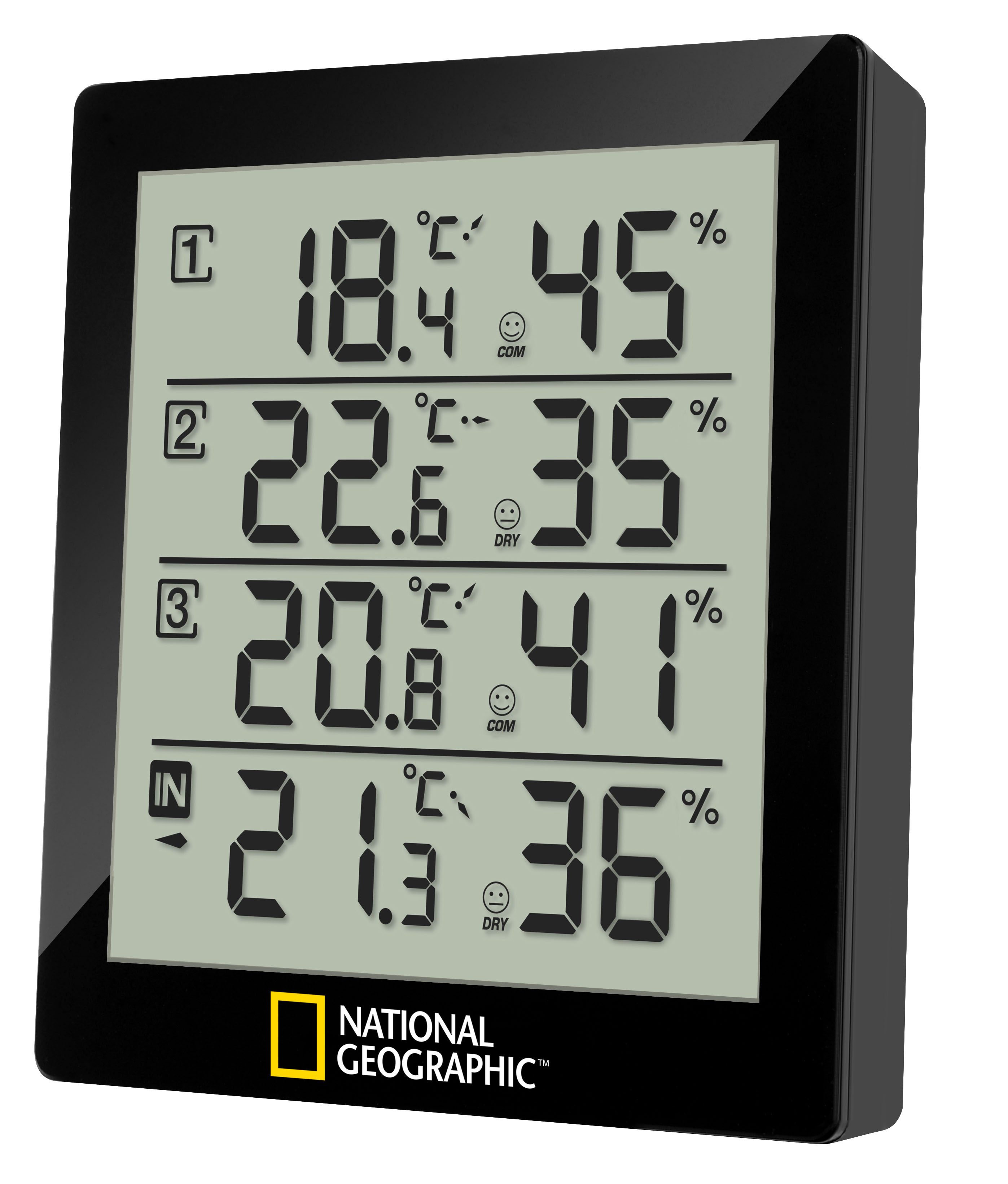 NATIONAL GEOGRAPHIC Thermo-Hygrometer 4 Measurement Results, black