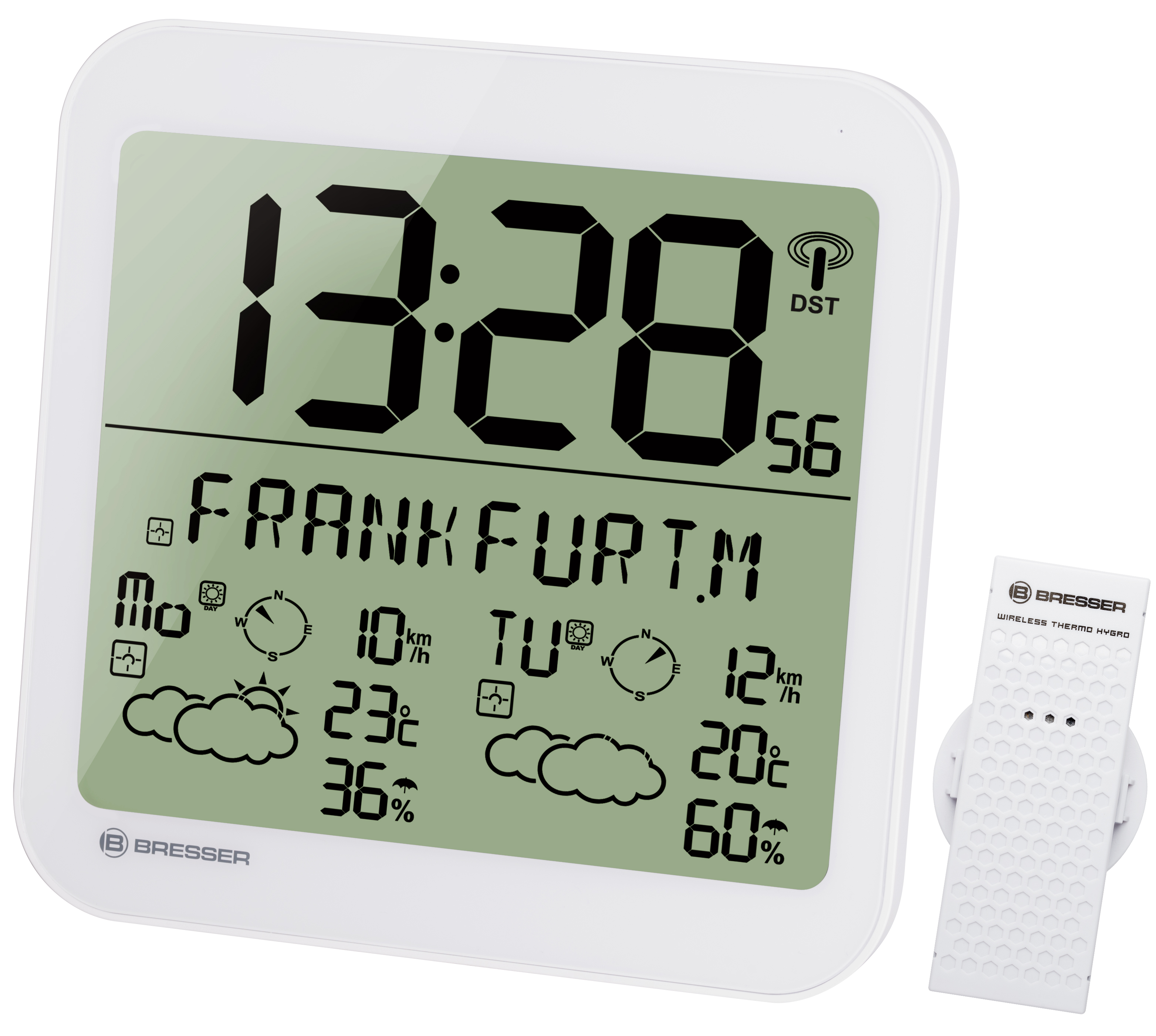 BRESSER MyTime Meteotime LCD Wall Clock