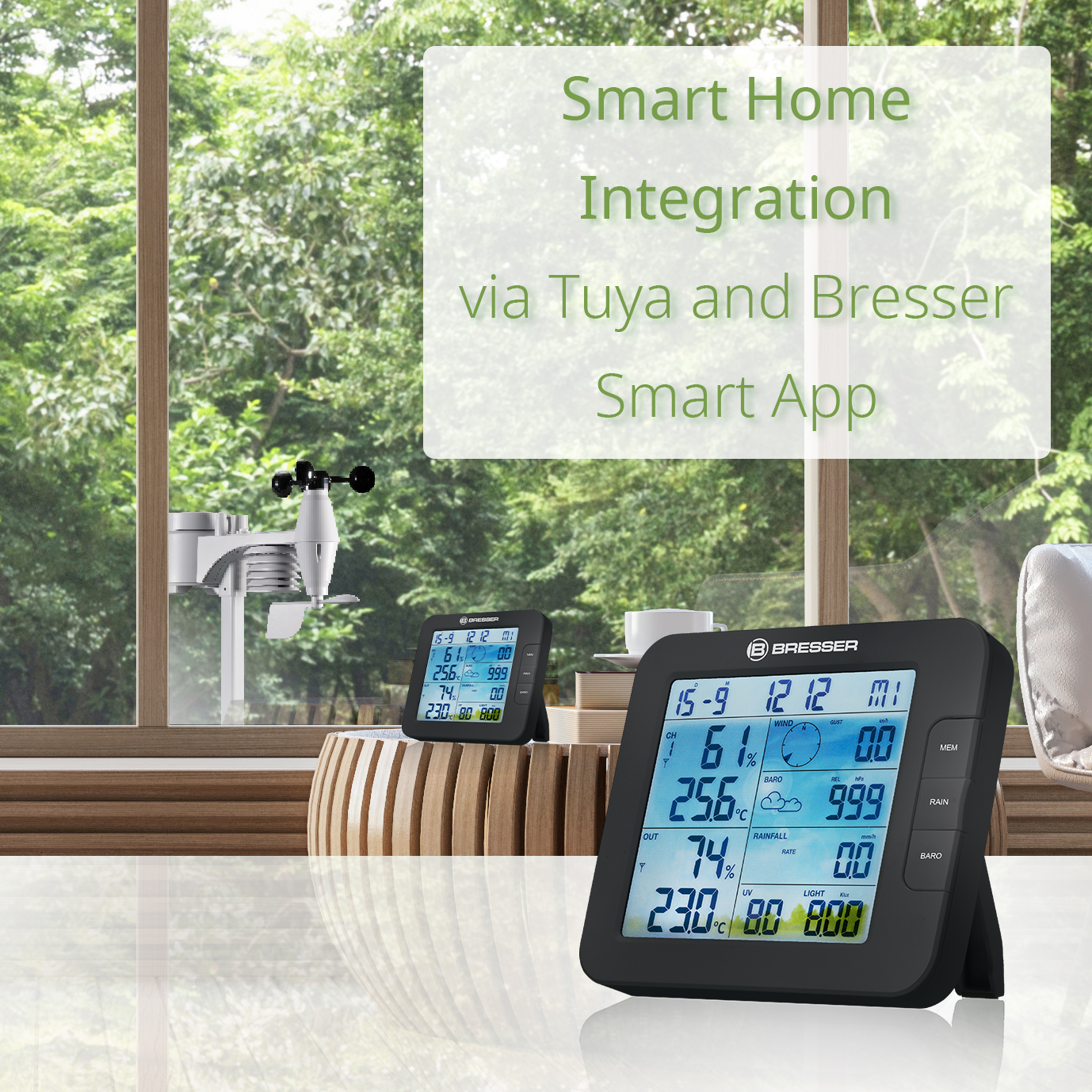 Centrum Pogodowe ClimateConnect BRESSER Tuya Smart Home 7 w 1