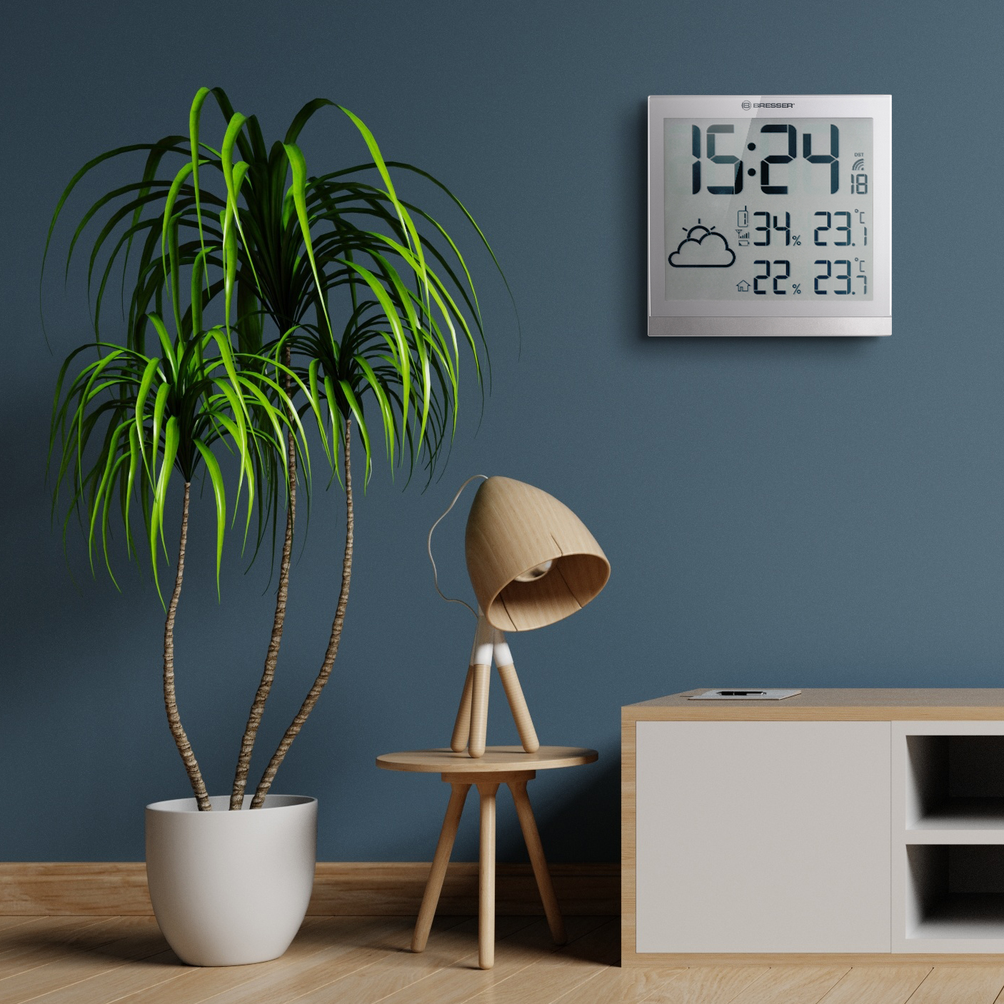 BRESSER ClimaTemp JC LCD Weather-Clock