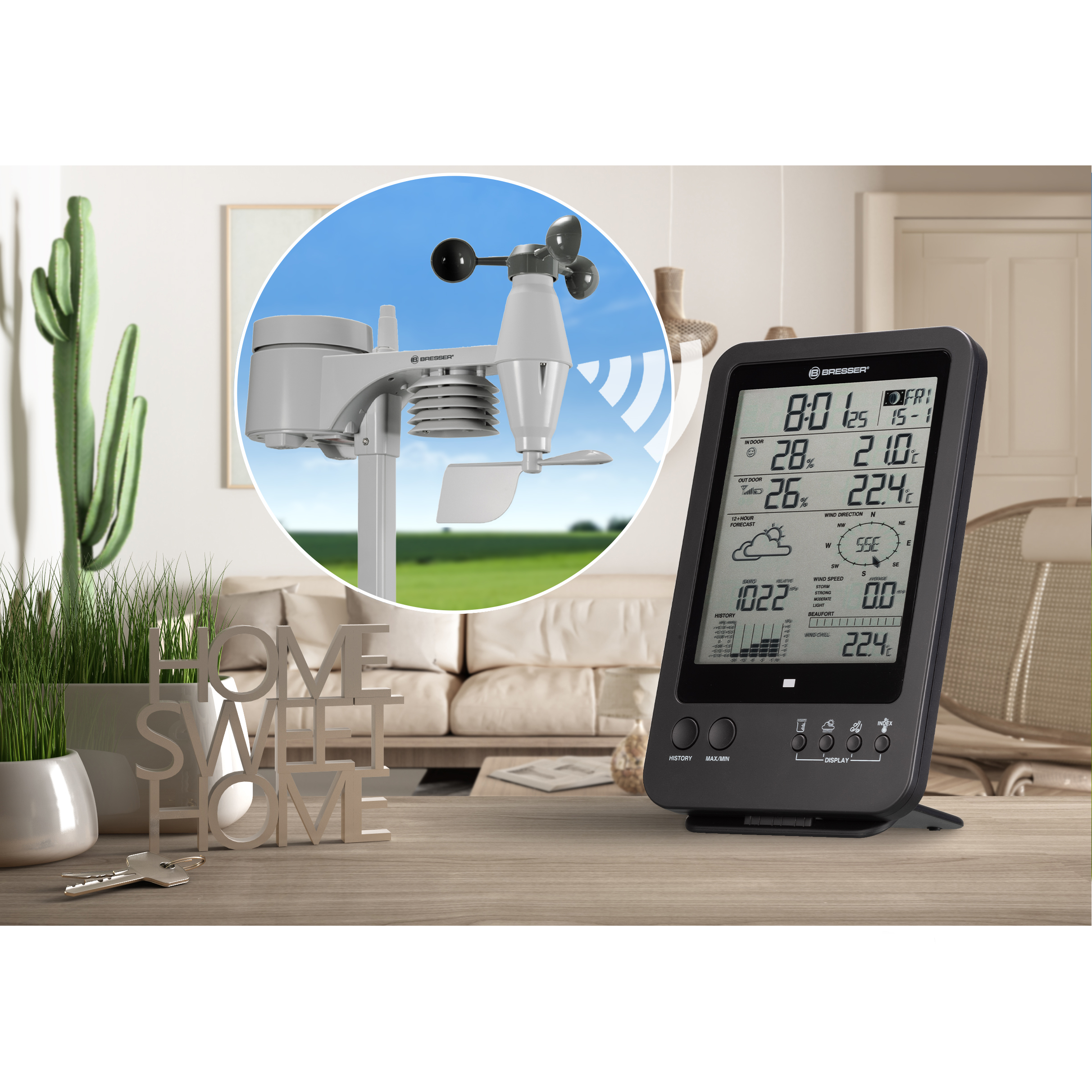 BRESSER 5-in-1 Weather Station with Additional Base Station