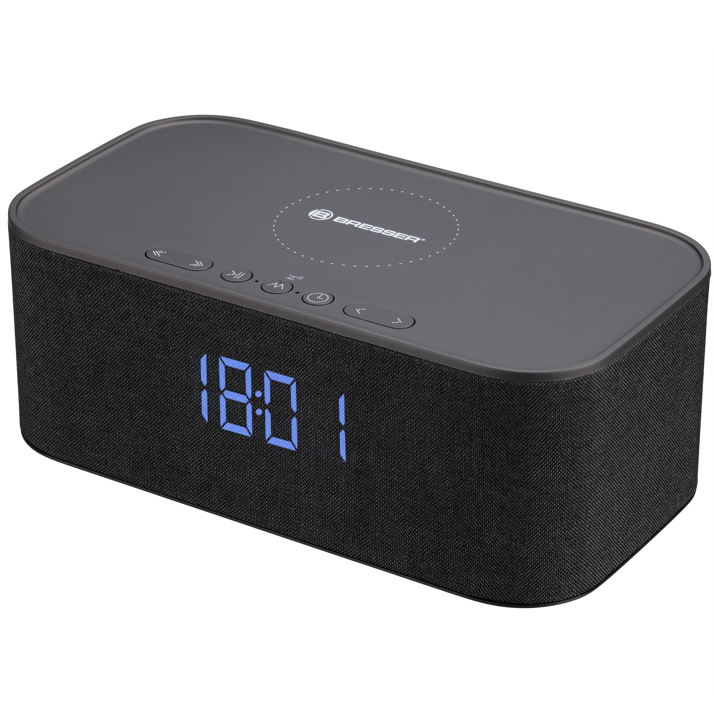 BRESSER Bluetooth speaker with alarm clock and wireless charging function (Refurbished)