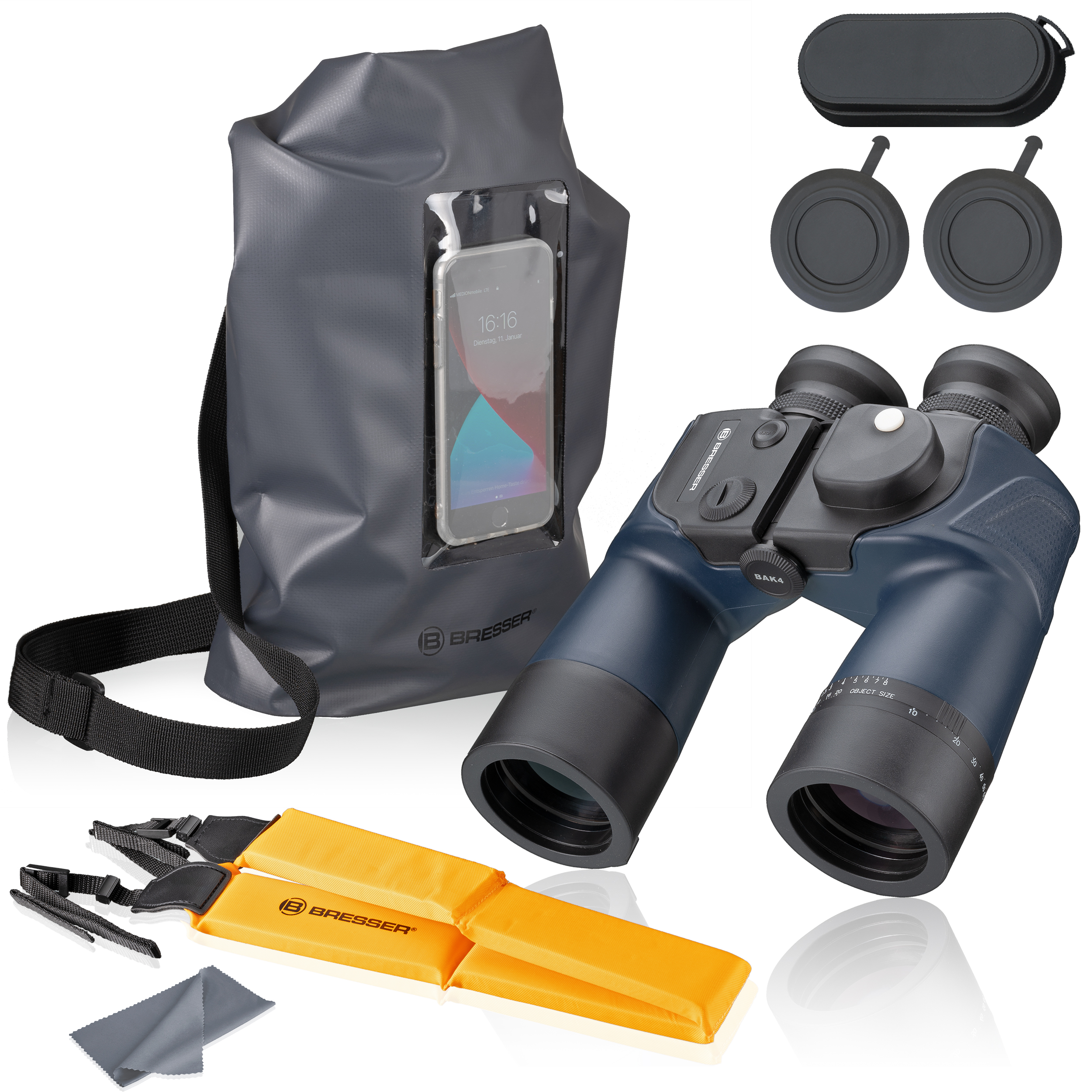 BRESSER 7x50 BinoSail sailing compass binoculars