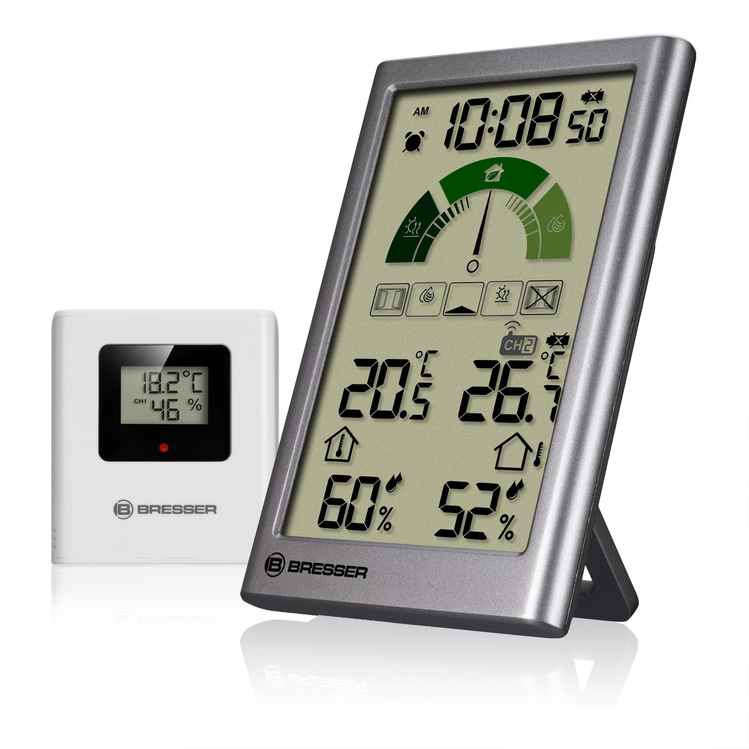 BRESSER Thermo-Hygrometer with Ventilation Recommendation VentAir V