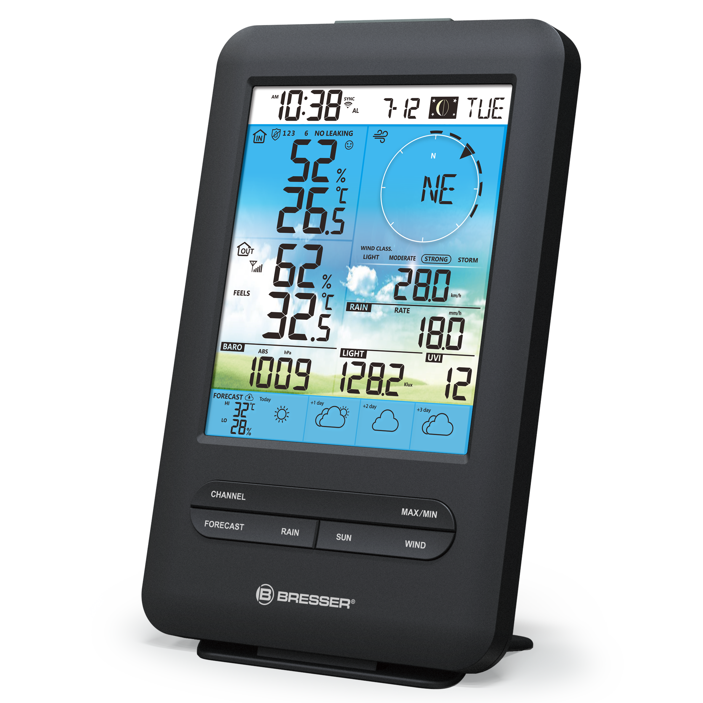 BRESSER zusätzliche / Ersatz-Basisstation für 7003200 4-Tage 4CAST WLAN-Wetterstation