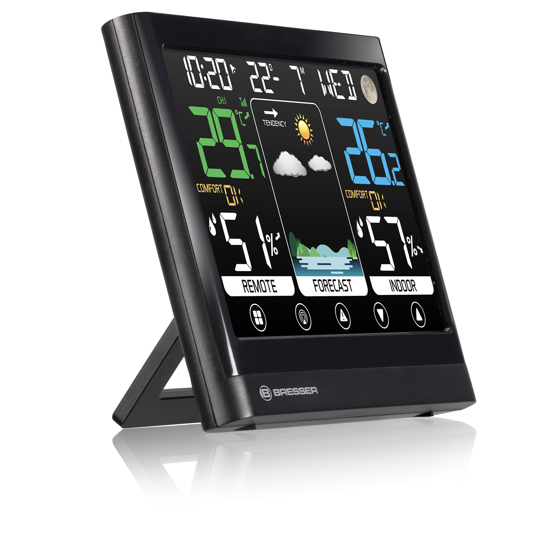 BRESSER MeteoTemp BF Wetterstation mit Touch-Display (Refurbished)